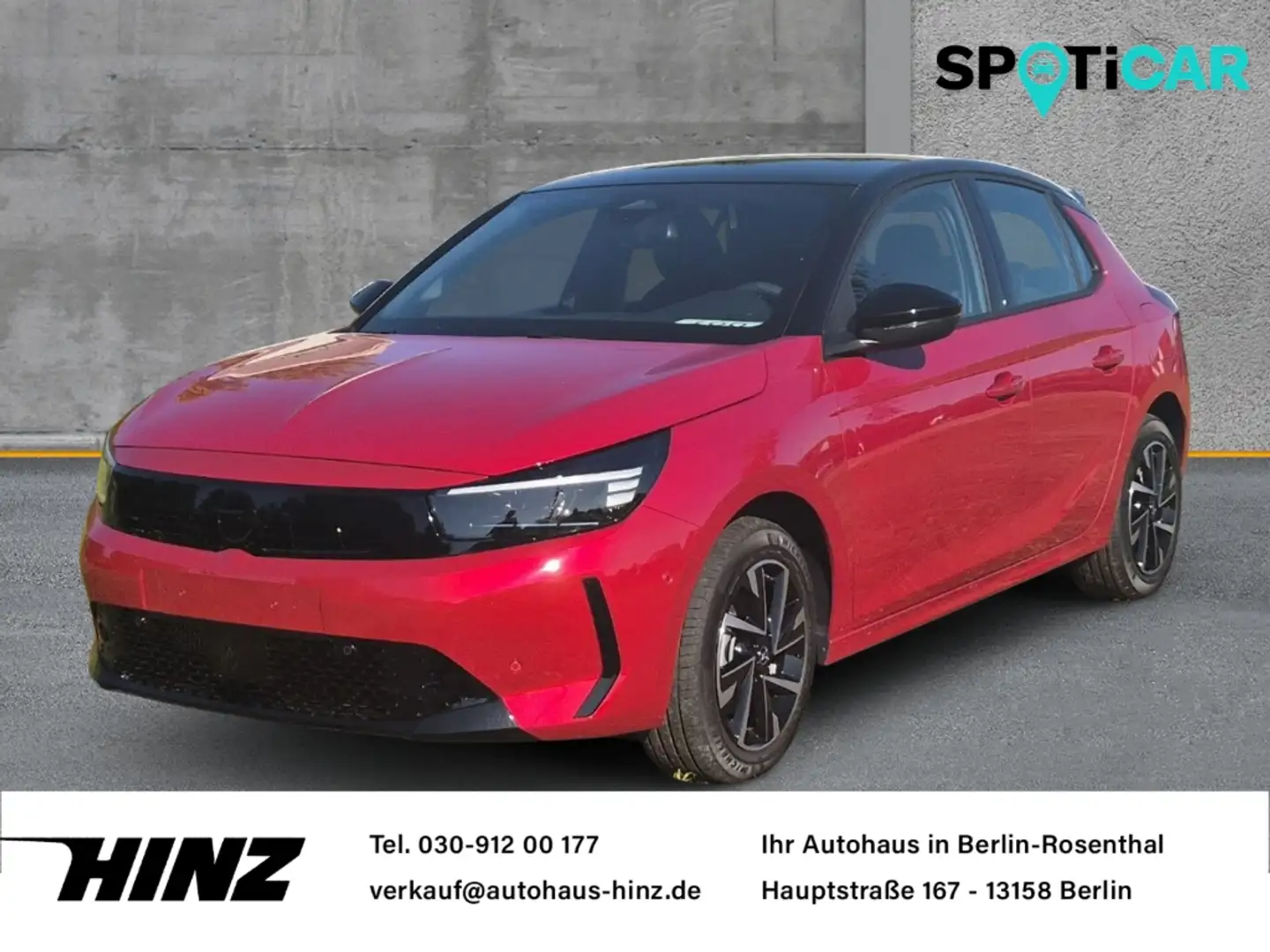 Opel Corsa F GS 1.2 Turbo, LED,Kamera+PDCvo.u.hi,Klima Rood - 1