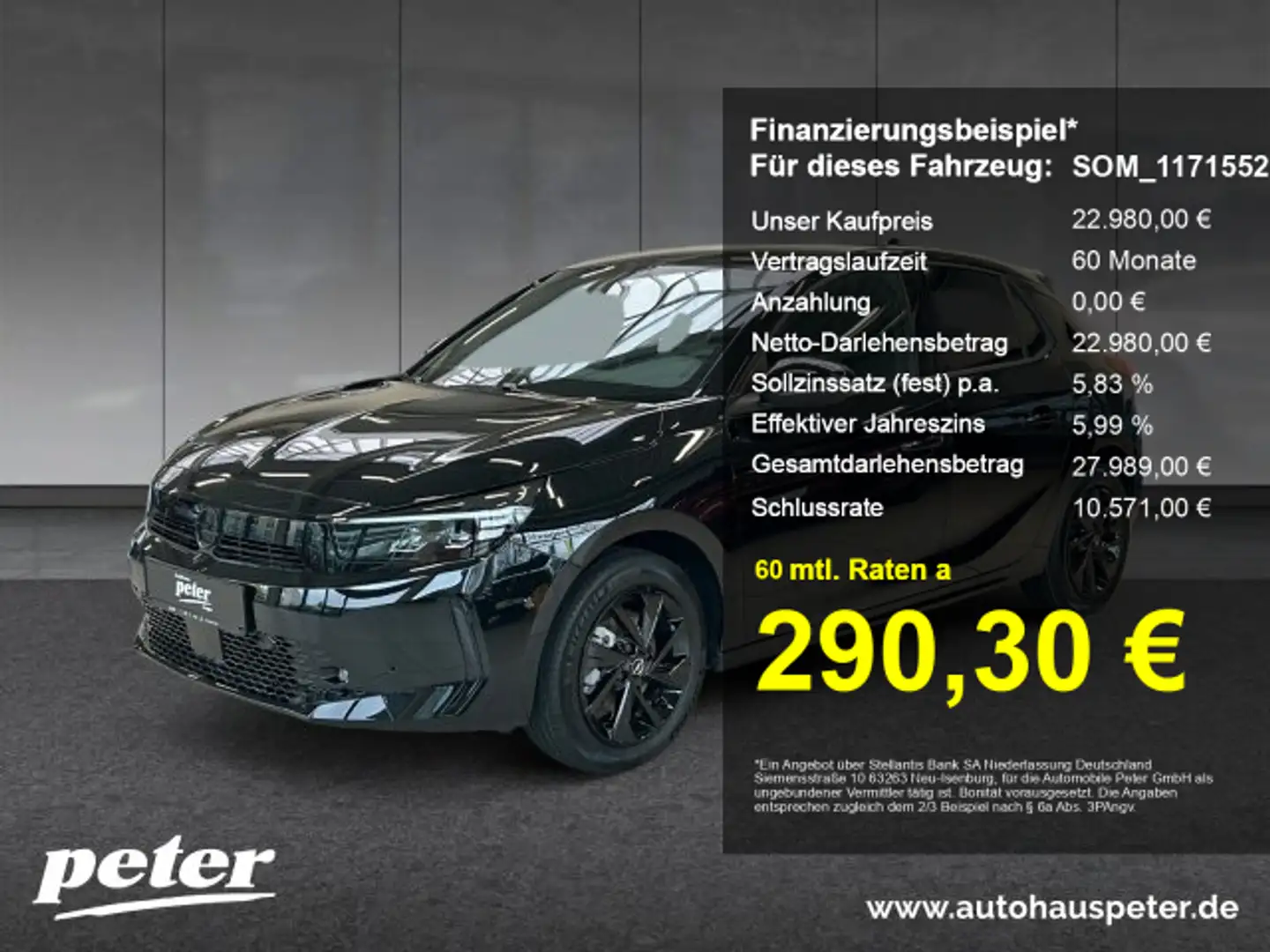 Opel Corsa Corsa F 1.2 Turbo GS Navi Adapt. Tempomat Schwarz - 1