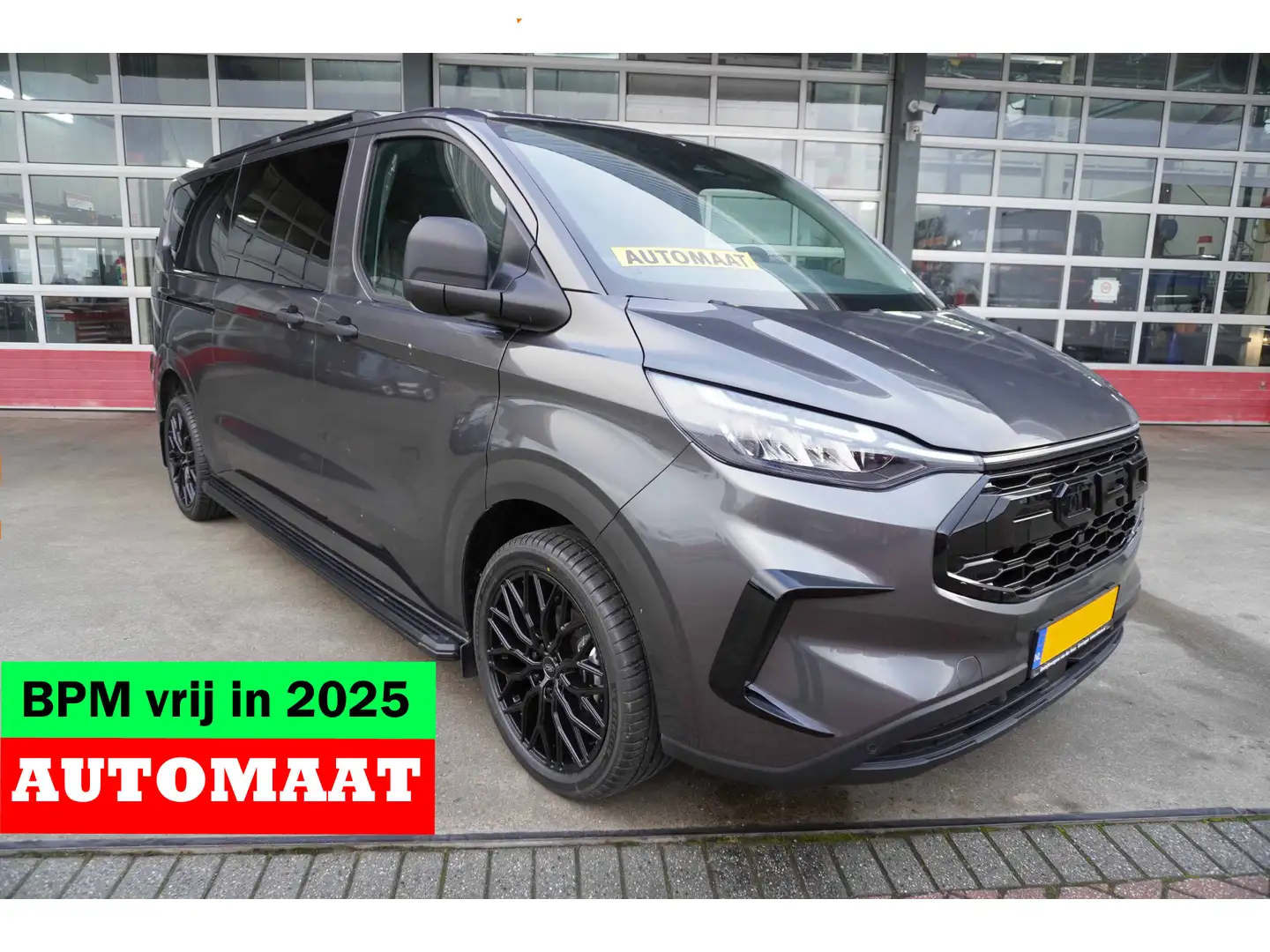 Ford Transit Custom 320L 2.0 TDCI 170PK L2H1 Trend Automaat Schuifdeur Grijs - 1