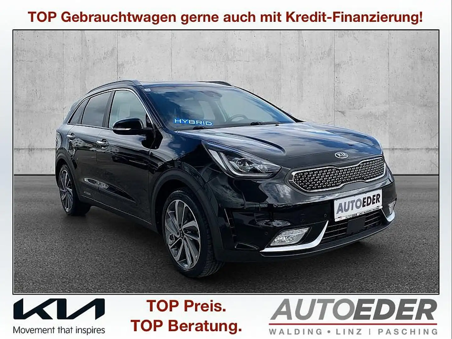 Kia Niro 1,6 GDI Hybrid Platin DCT Schwarz - 1