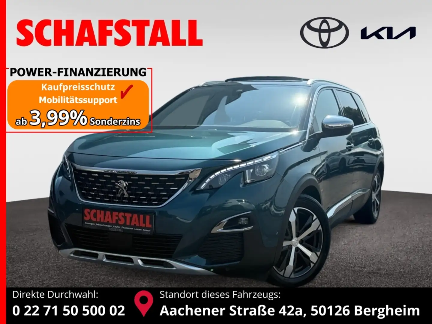 Peugeot 5008 GT 2.0 Blue Automatik Panorama AHK Navi ESitz  Mem Grün - 1