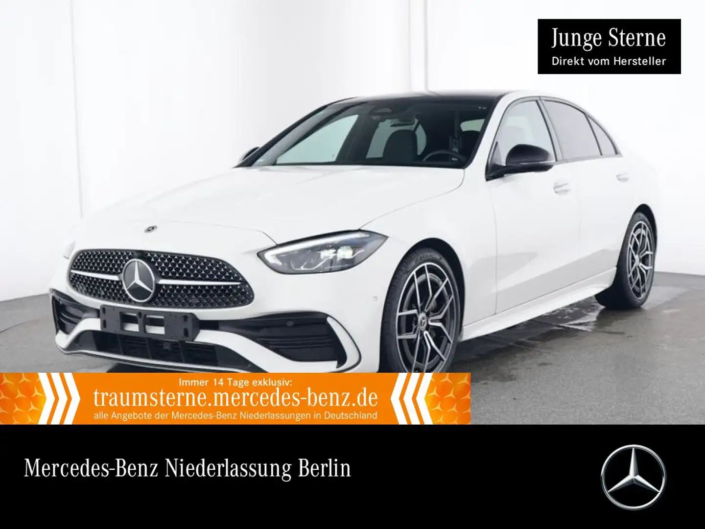 Mercedes-Benz C 180 AMG+NIGHT+PANO+LED+KAMERA+KEYLESS+9G Weiß - 1