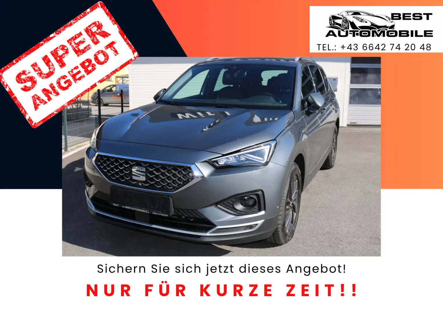SEAT Tarraco Xcellence 4WD/RFK/NAVI/CarPlay/7 Sitzer/AHK/PANO Grau - 1