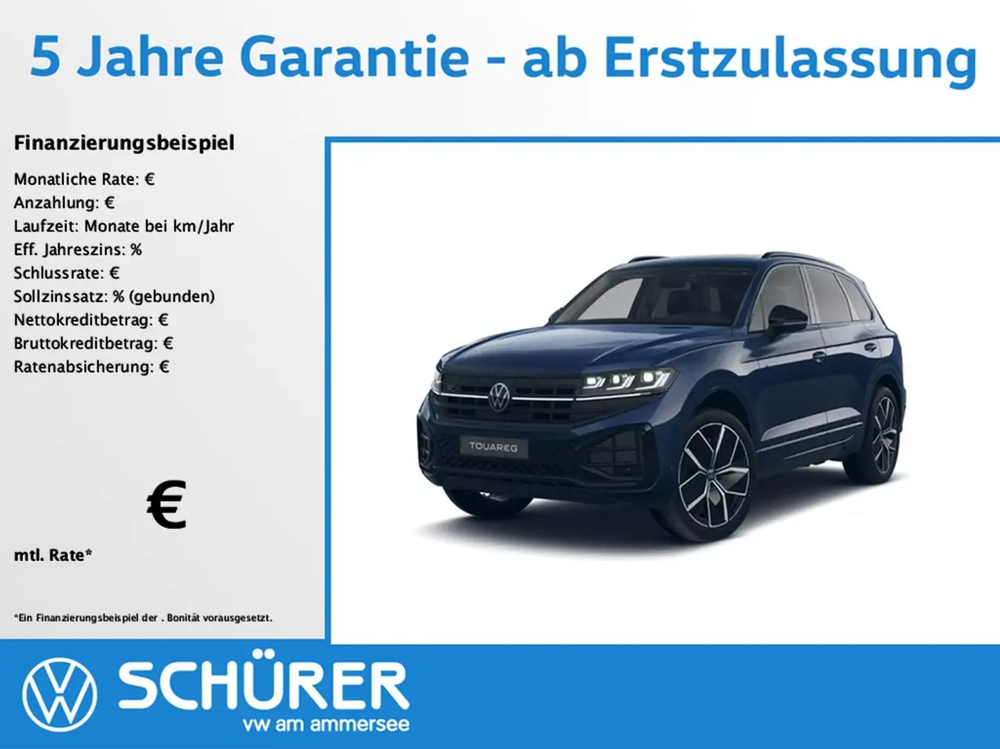 Volkswagen Touareg 3.0TDI R-Line BlackStyle Pano Allradlenkung 360... Blu/Azzurro - 1