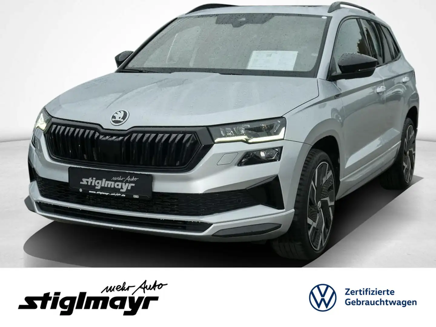 Skoda Karoq Sportline 1.5 TSI DSG ACC+AHK+MATRIX+PANO Silber - 1