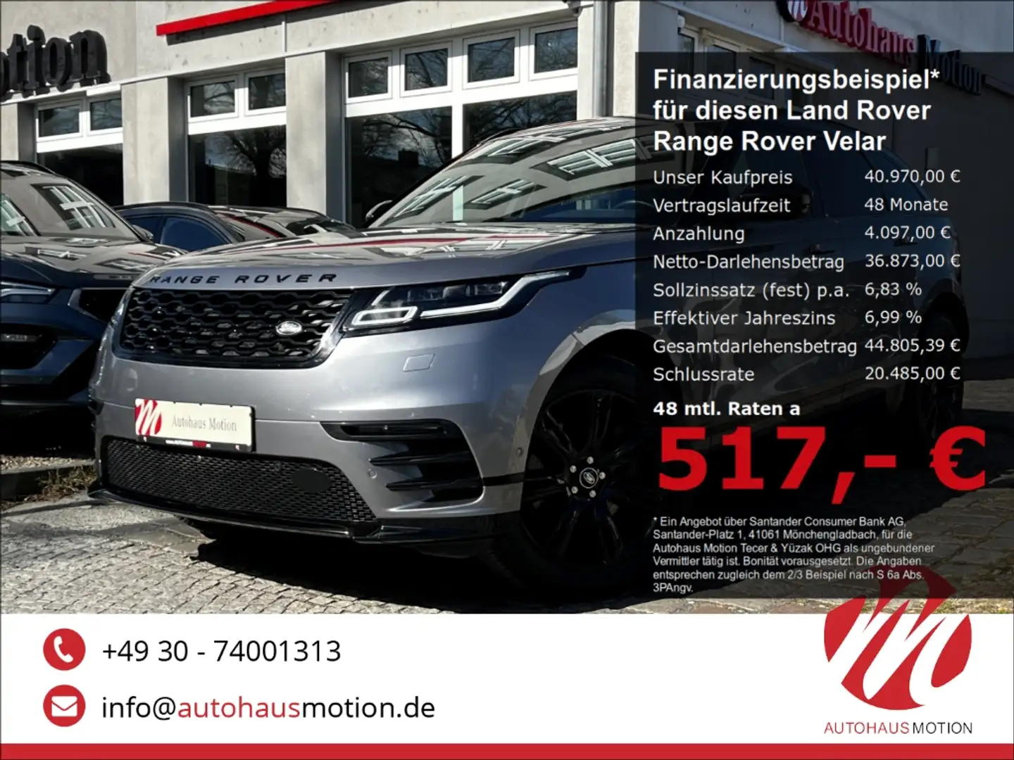 Land Rover Range Rover Velar P400e  Edition AWD Matrix Pano 360° Meridian Memor Gris - 1