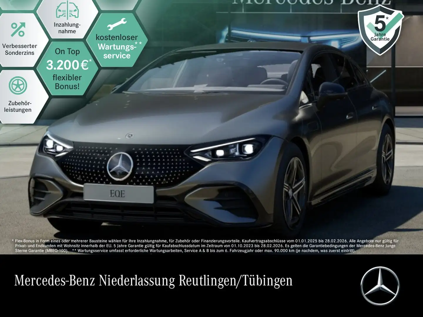 Mercedes-Benz EQE 500 4Matic AMG Burmester 3D Fahrass 360° AHK Grau - 1