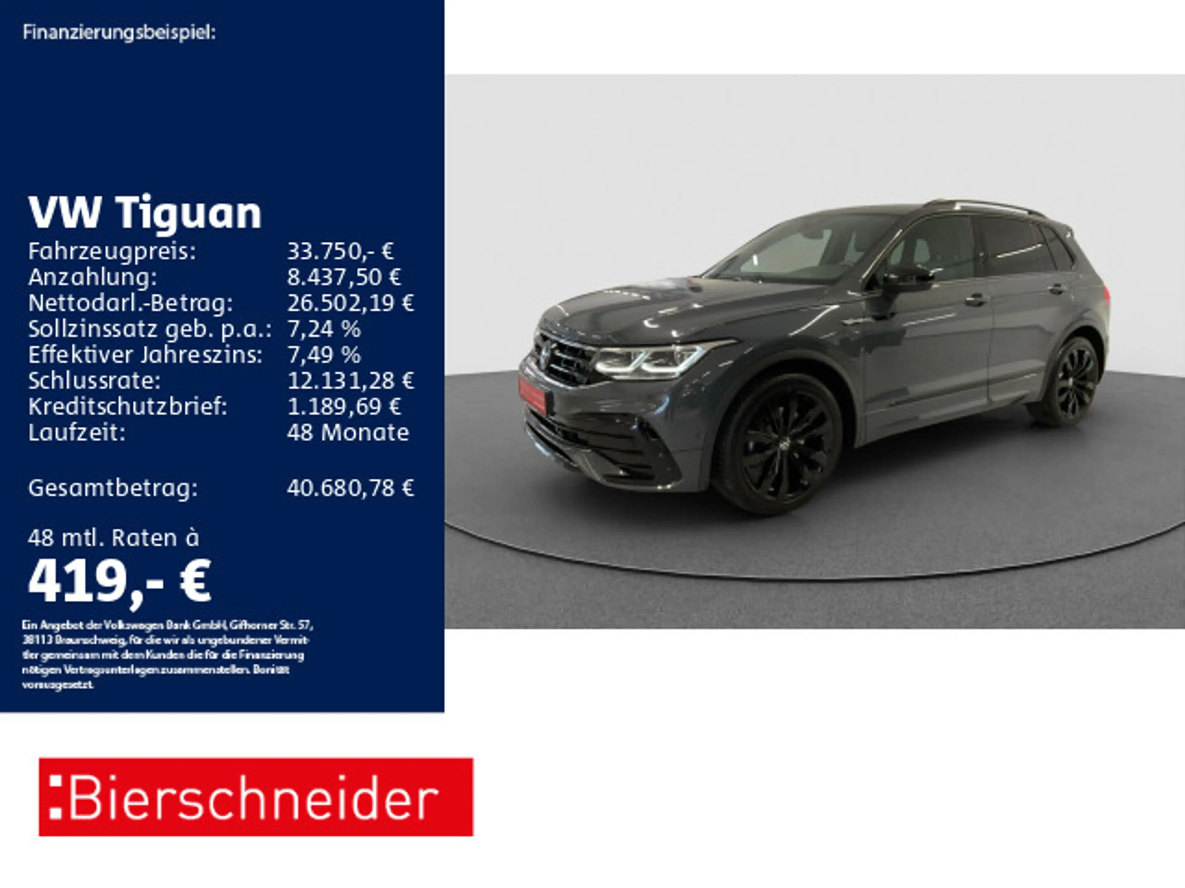 Volkswagen Tiguan 2.0 TSI DSG 4Mo R-Line Black AHK PANO STA