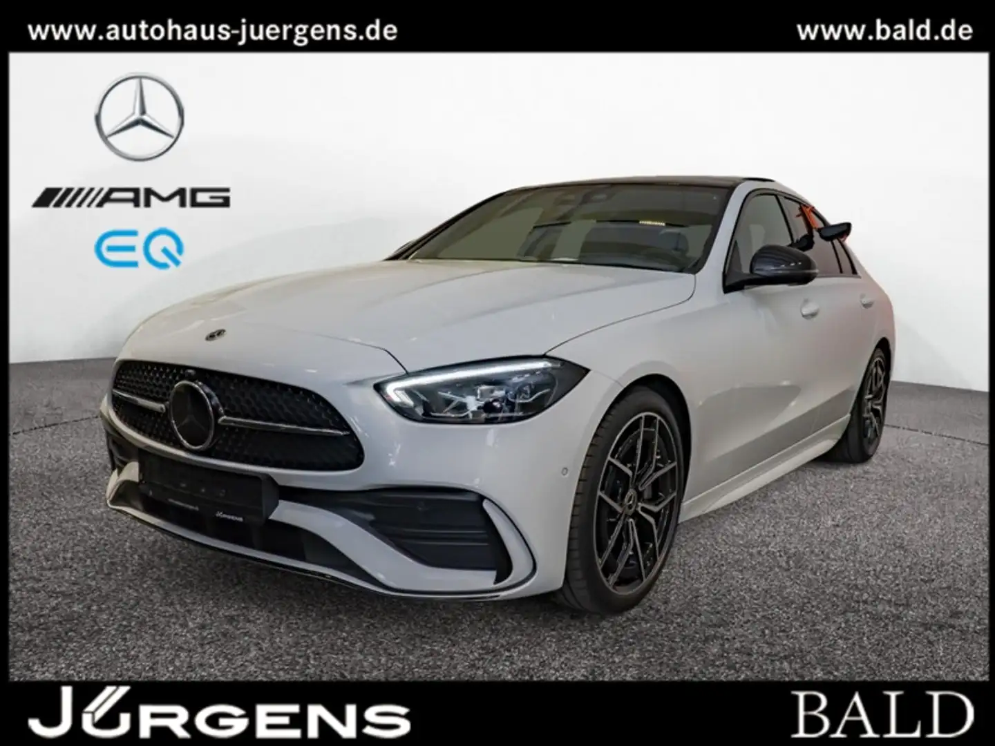 Mercedes-Benz C 200 AMG-Sport/360/Pano/Burm/Memo/Distr/19' Weiß - 1