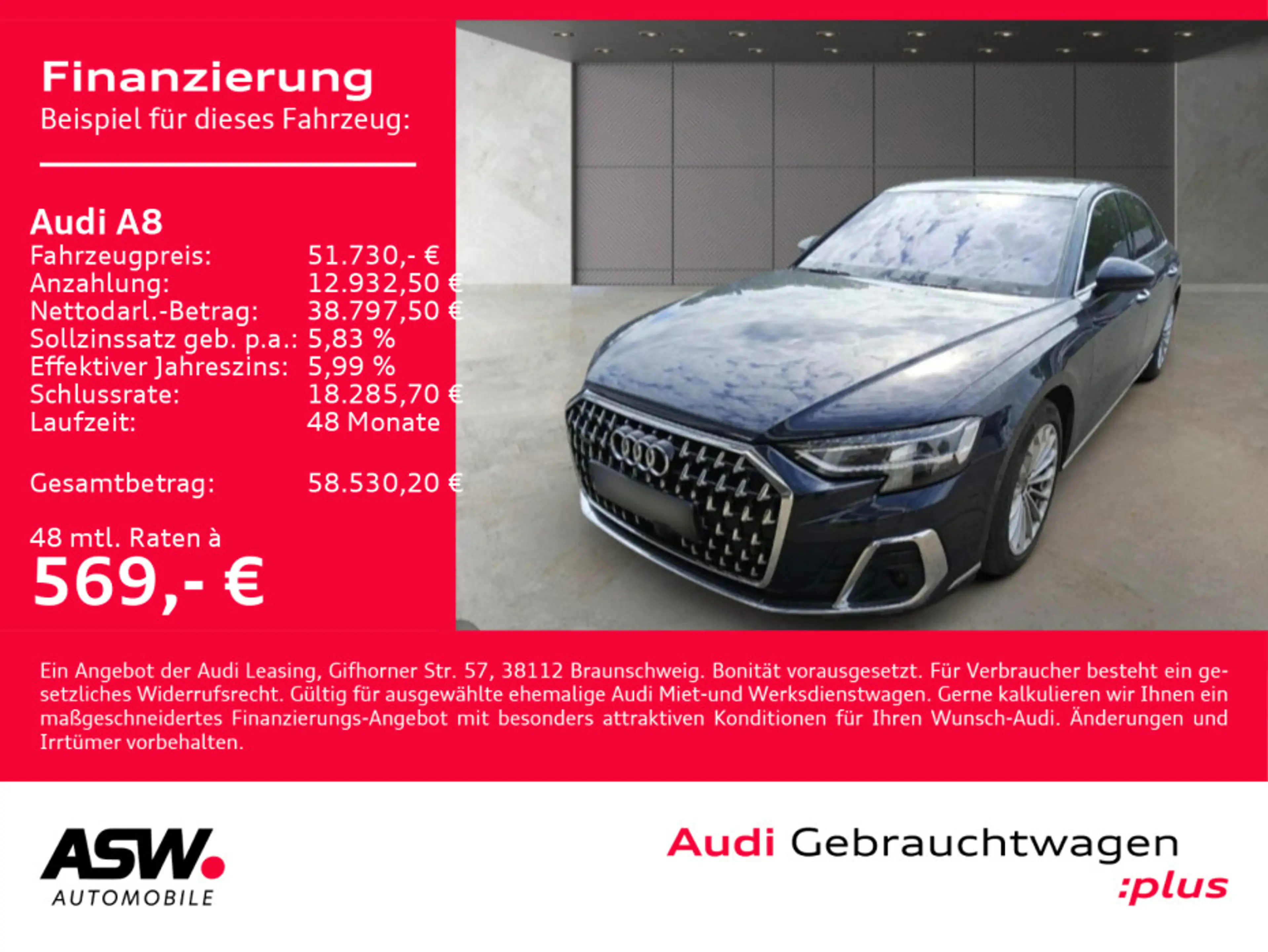 Audi A8 50TDI quattro MATRIX LEDER PANO B&O STDHZ HUD — photo 2