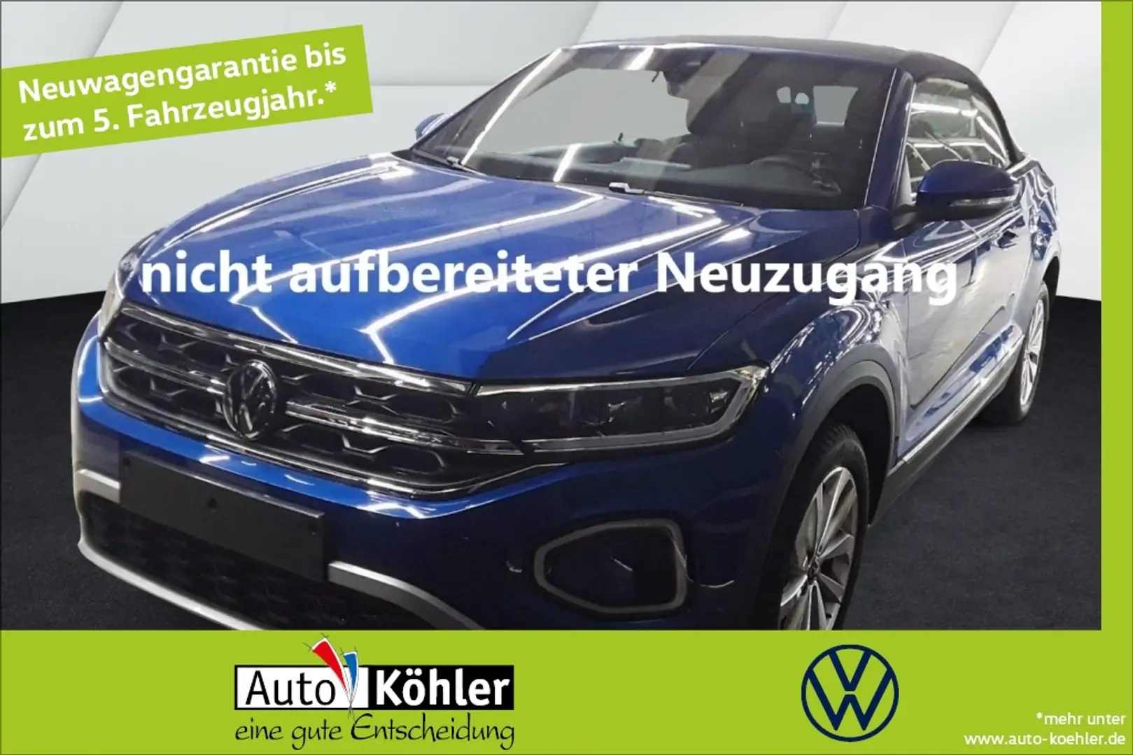 Volkswagen T-Roc Cabriolet Style TSi Rückfahrkamera Matrix Blau - 1