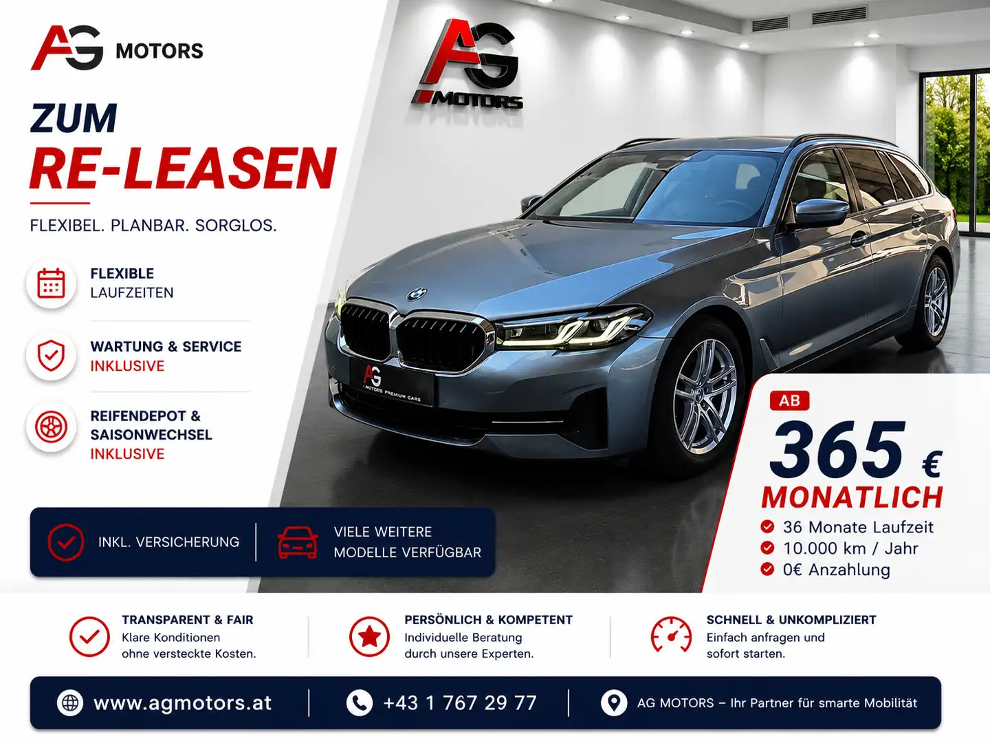 BMW 520 d 48 V Touring Aut. Grau - 1