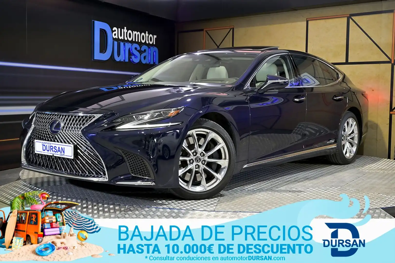 Lexus LS 500 500h Luxury Art Wood LWhite Modrá - 1