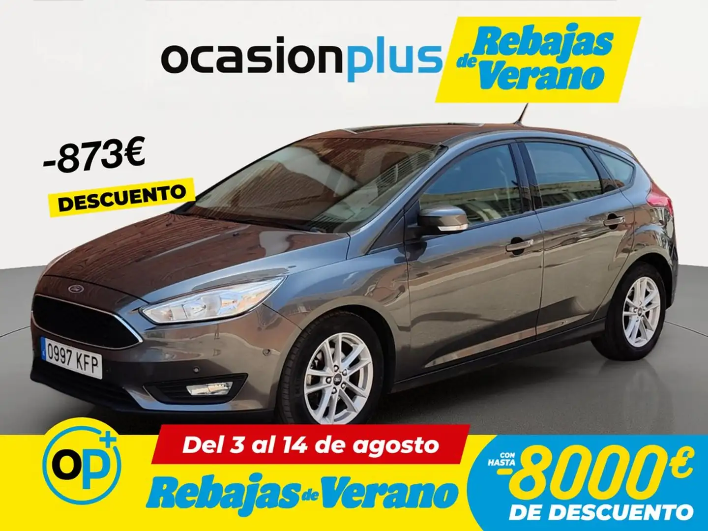 Ford Focus 1.0 Ecoboost Auto-S&S Titanium Aut. 125 Gris - 1