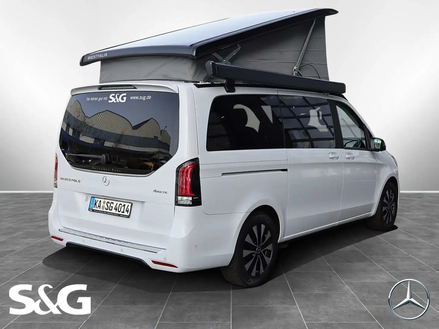 Mercedes-Benz V 300 Marco Polo AMG Night+AHK+MBUX+M-LED+Totwin Weiß - 2