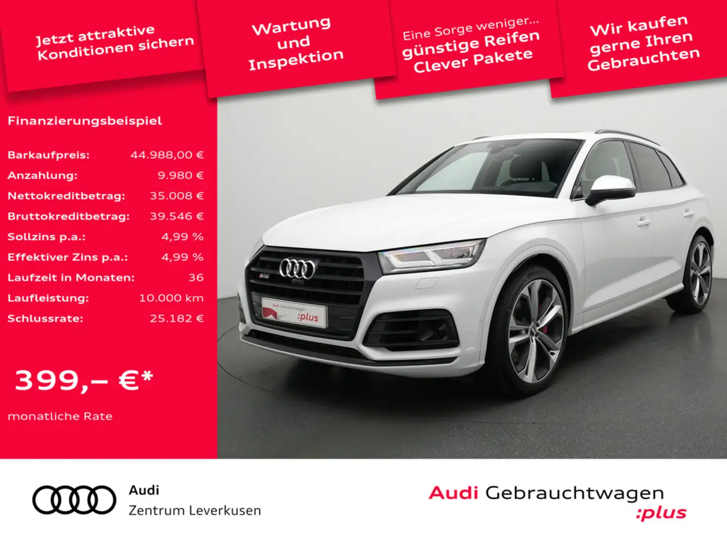Audi SQ5 STANDHZ LUFT PANO MATRIX 360° AHK SHZ RAUTE Schwarz - 1