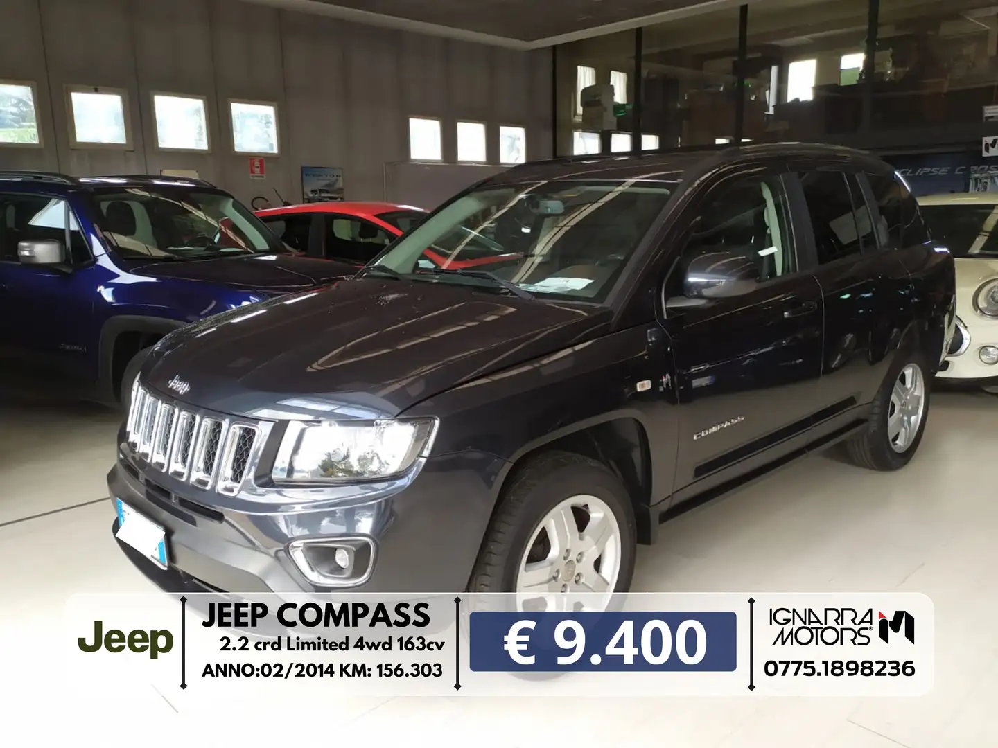 Jeep Compass Compass 2.2 crd Limited 4wd 163cv ET413XB Grigio - 1