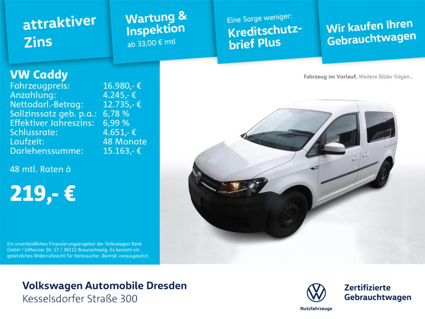 Volkswagen Caddy Trendline Wit - 1