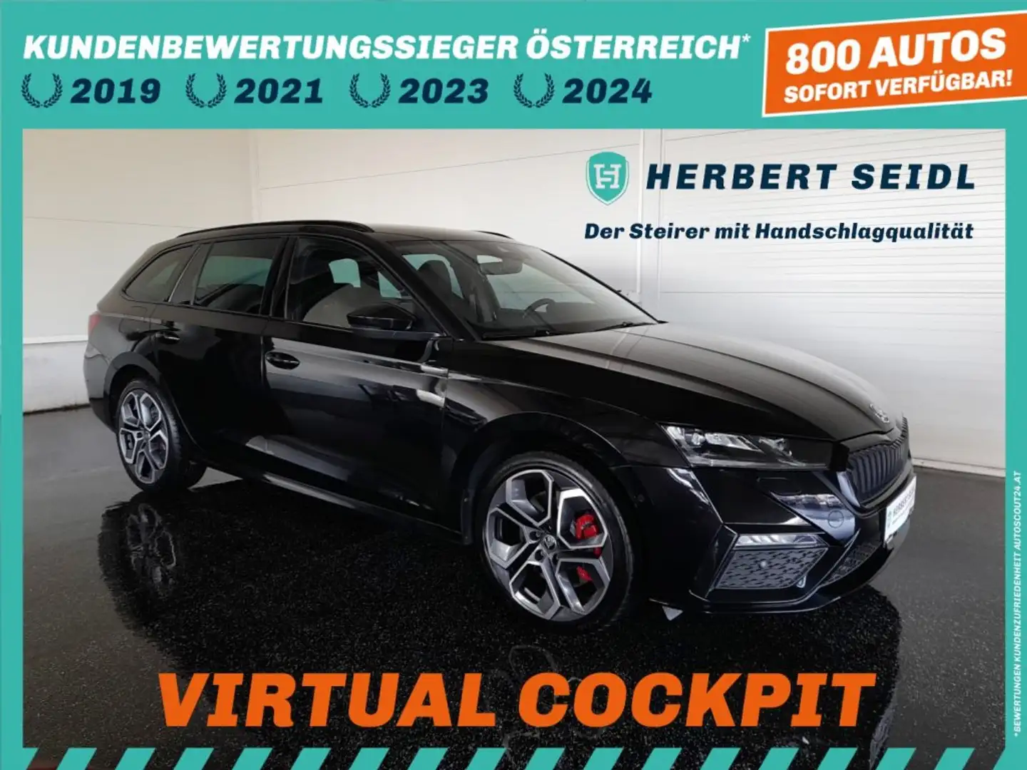 Skoda Octavia Combi RS PLUS PHEV 150/245 DSG *19 ZOLL / RS EXKLUSIV INTERIEUR / DCC / MATRIX-LED / HEAD-UP / VIRTUELL / NAVI / CANTON* Schwarz - 1