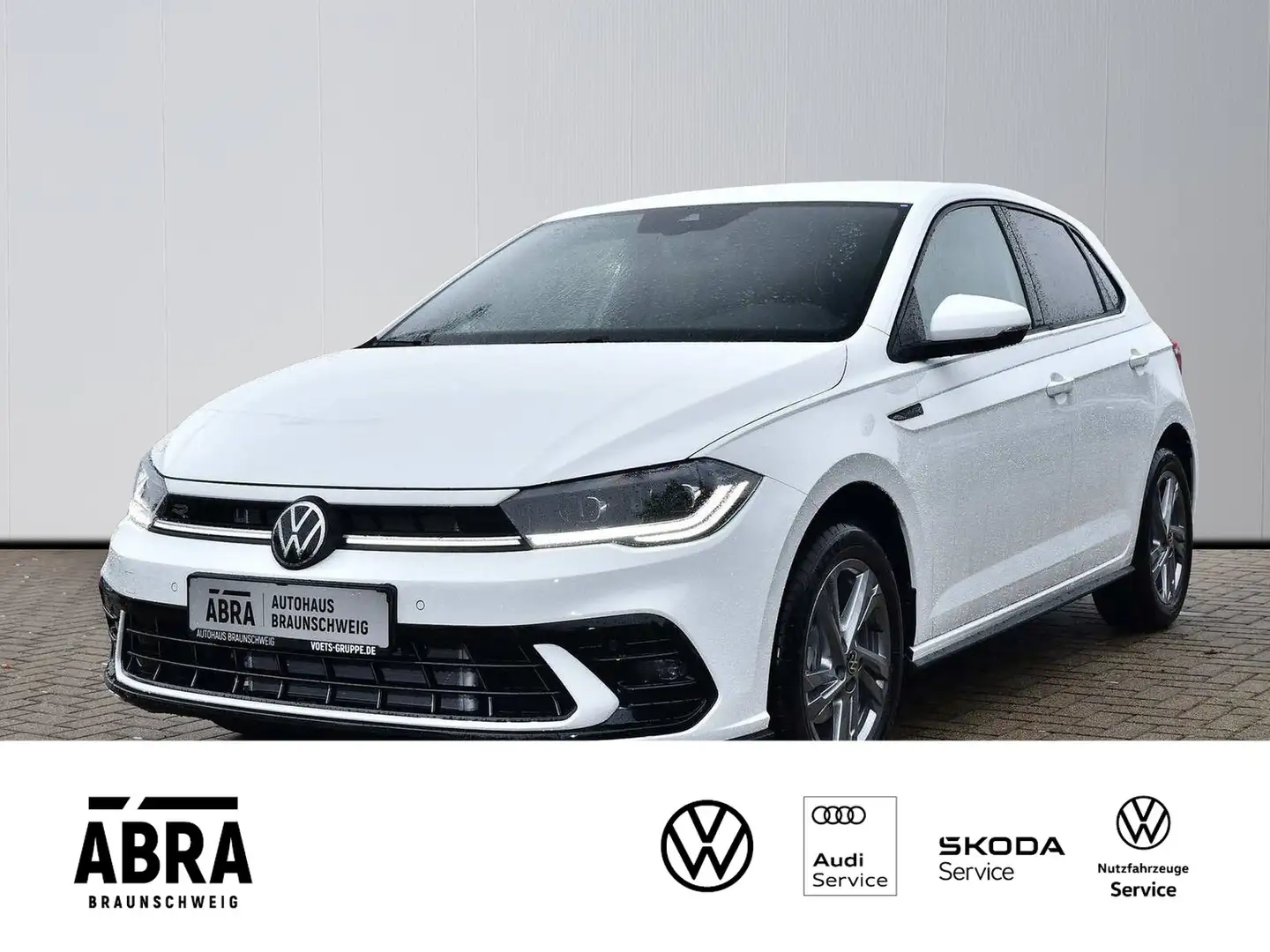Volkswagen Polo VI 1.0 TSI R-line DSG LED+NAV+ACC+PDC+LANE Weiß - 1