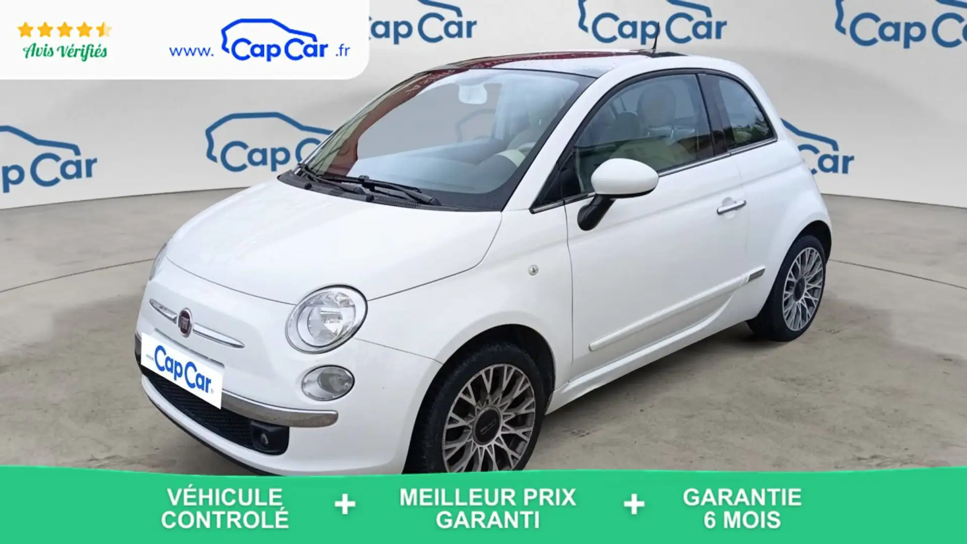 Fiat 500 1.2 69 Lounge Blanc - 1