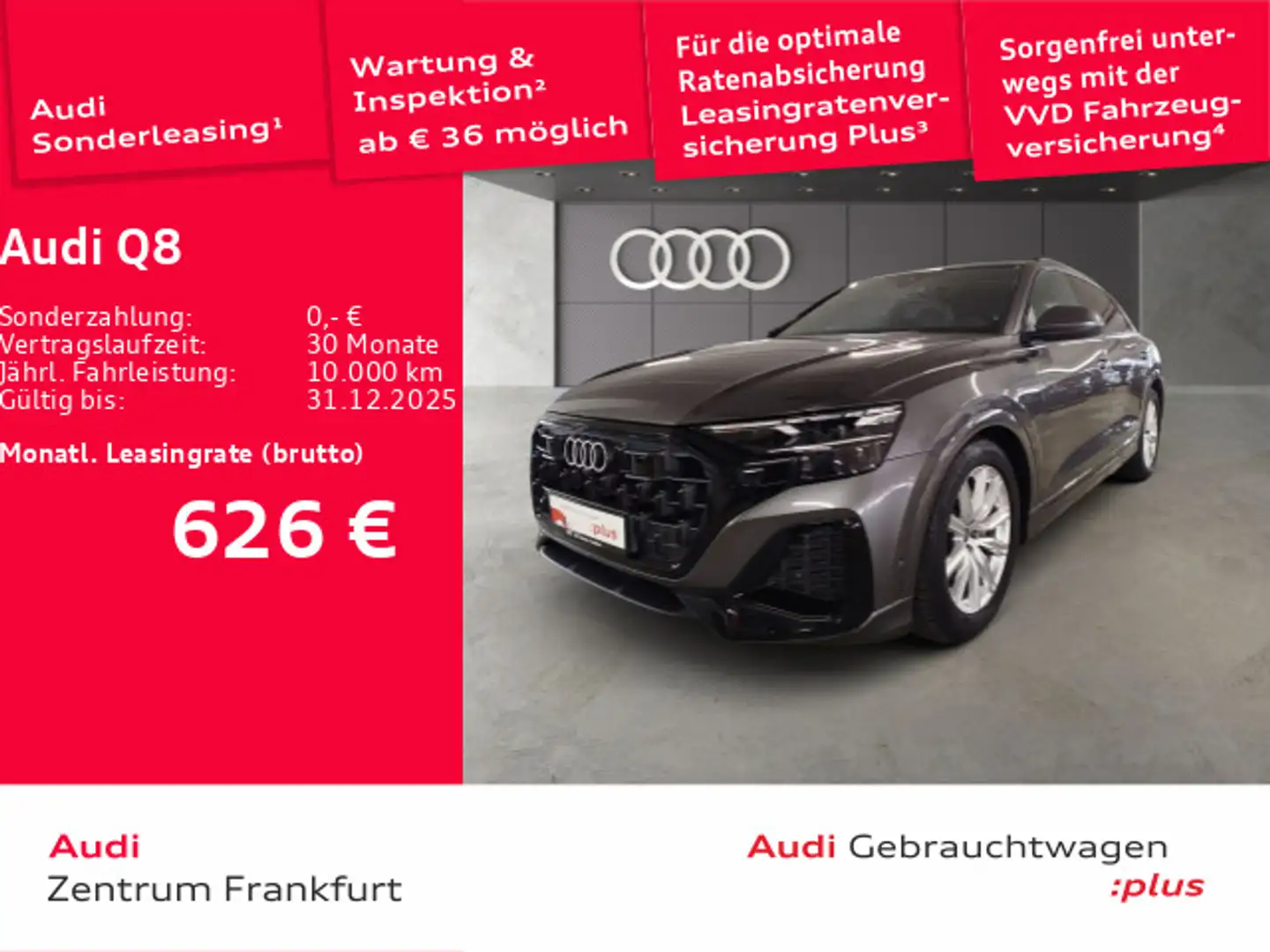 Audi Q8 45 TDI quattro tiptronic MatrixLED Luft AHK A Grau - 1