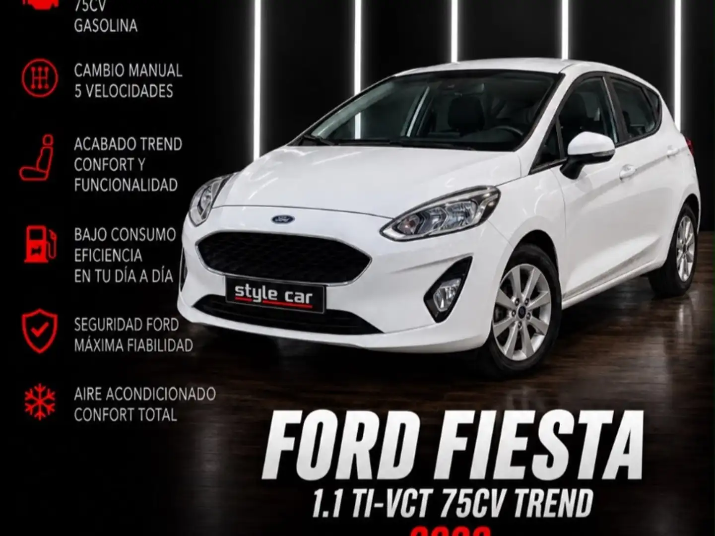 Ford Fiesta 1.1 Ti-VCT Trend Blanco - 1
