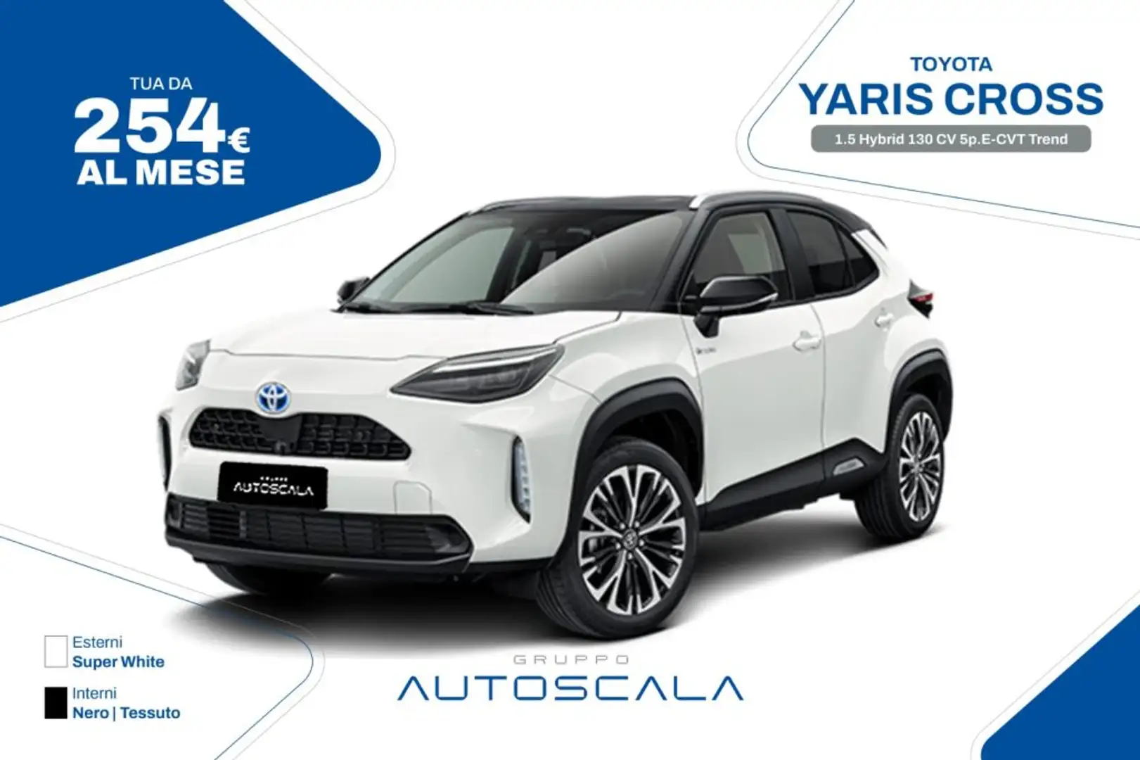 Toyota Yaris Cross 1.5 Hybrid 130 CV 5p.E-CVT Trend Bianco - 1