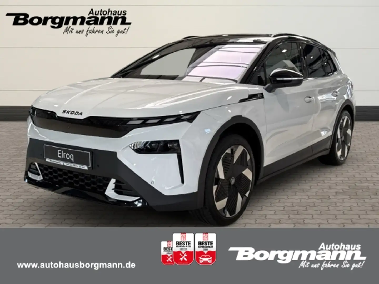 Skoda Elroq 85 Lodge First Edition II. 82 kWh Batterie Elektro Blanc - 1
