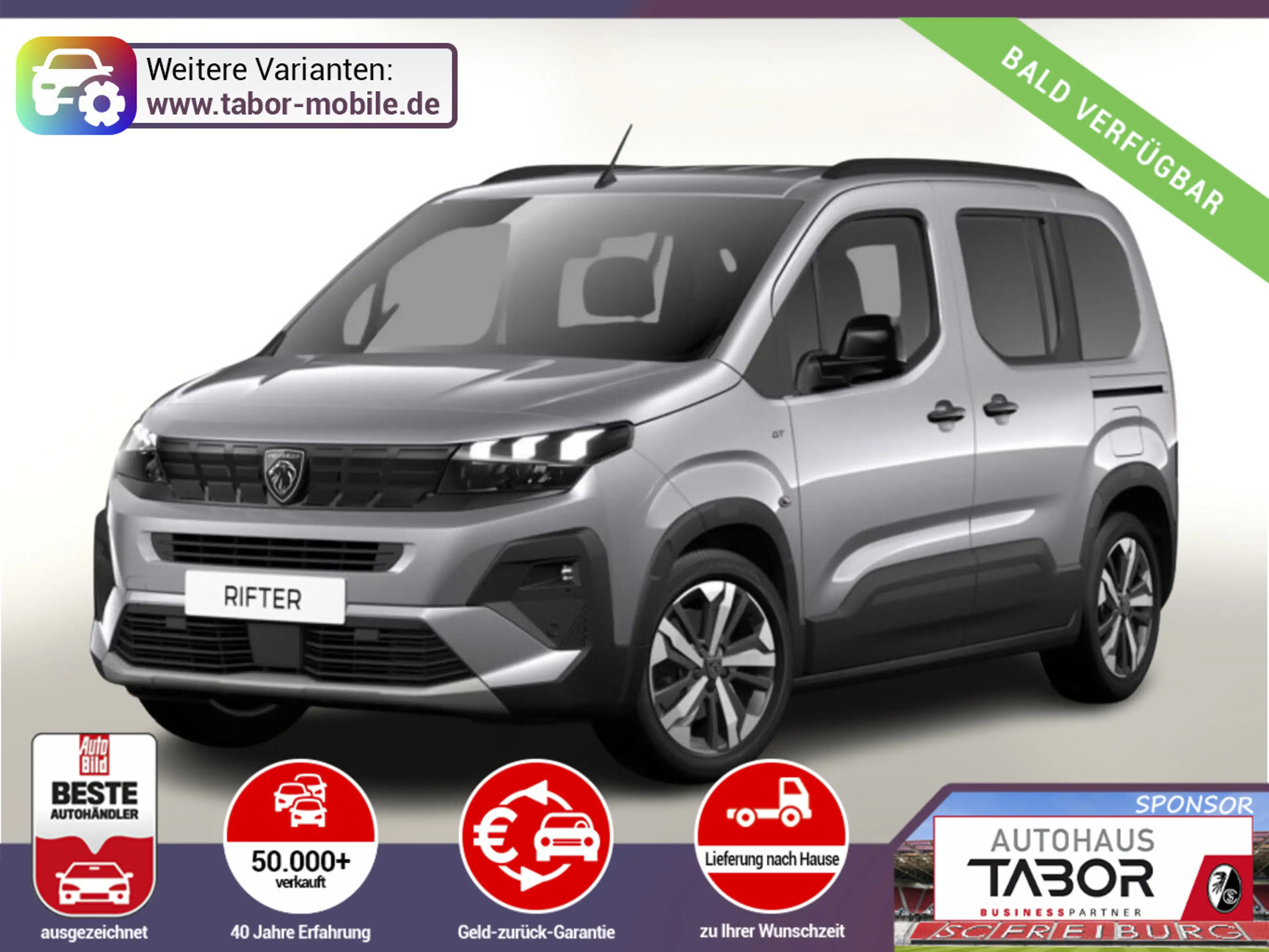 Peugeot Rifter M1 GT SHZ ACC Nav Keyl Kam PDC TotW GripC