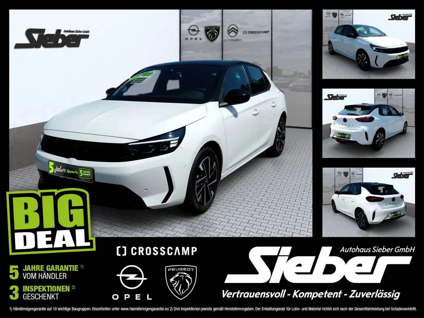Opel Corsa F 1.2 Turbo GS Kamera Sitzheizung PDC Weiß - 1