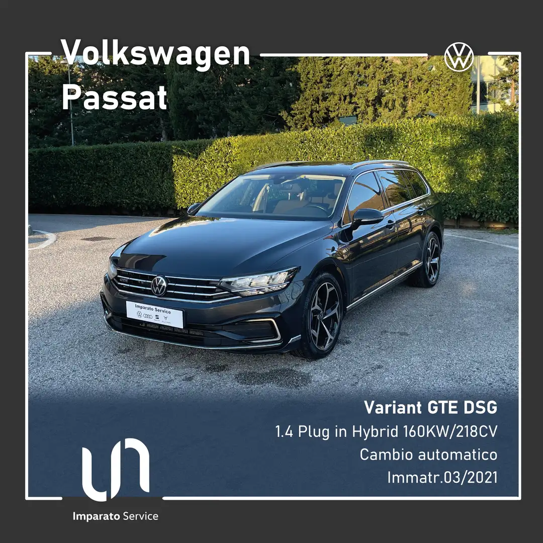 Volkswagen Passat Variant 1.4 Plug in Hybrid GTE DSG 160KW/218CV Grigio - 1