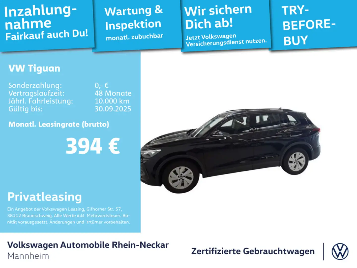 Volkswagen Tiguan 1.5 eTSI DSG GAR2029 Navi AHK Kamera uvm Grau - 1