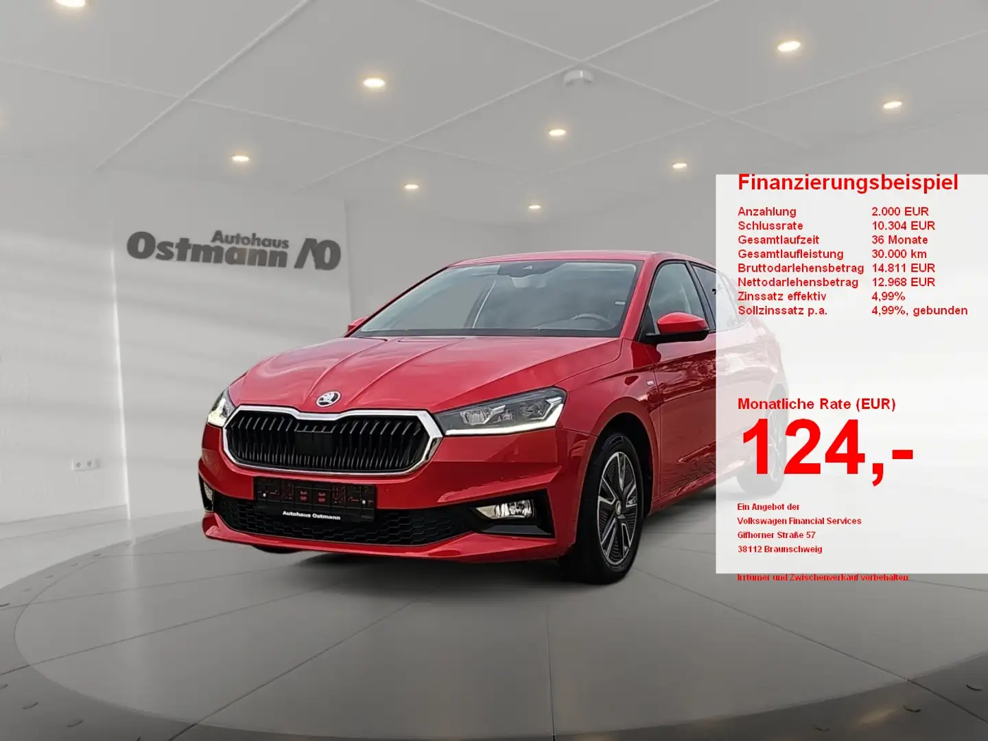 Skoda Fabia 1.0 TSI Tour 2xKlima ACC KeyLess KlimaA LM Rot - 1