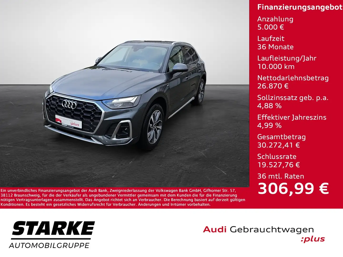 Audi Q5 40 TDI S tronic quattro S line NaviPlus LED AHK... Grau - 1