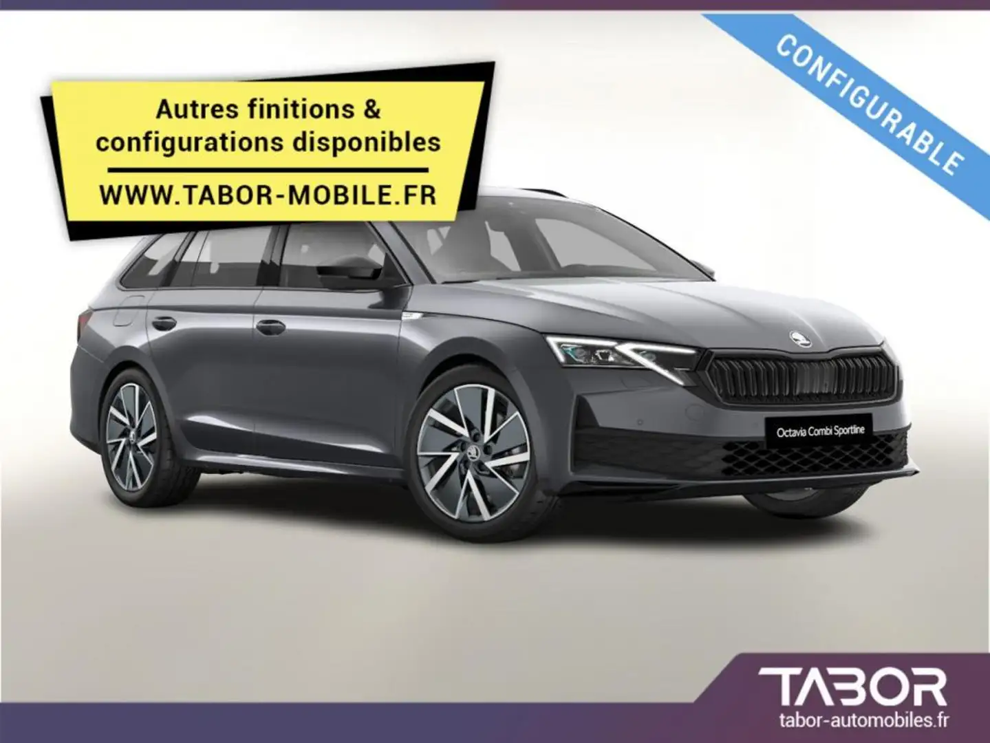 Skoda Octavia Combi eTSI DSG Sportl Matrix GPS Bleu - 1