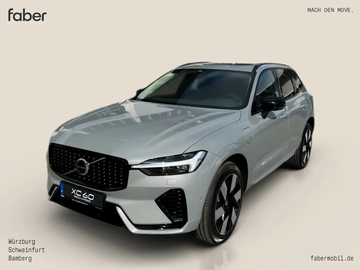 Volvo XC60 T6 AWD Plus Dark Recharge Gris - 1