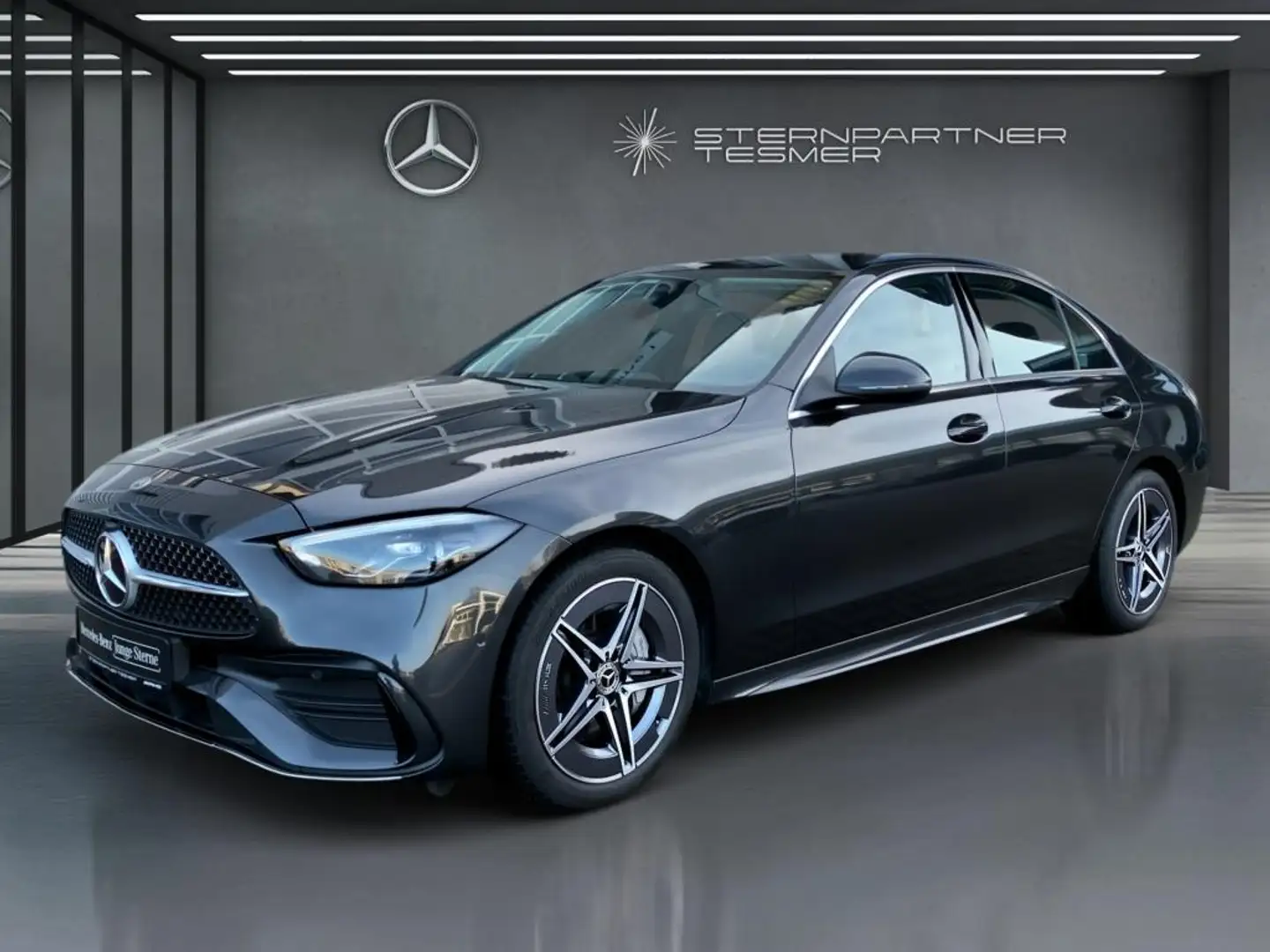 Mercedes-Benz C 200 AMG MBUX Memo LED Ambi CarPlay Kamera Totw Grau - 1