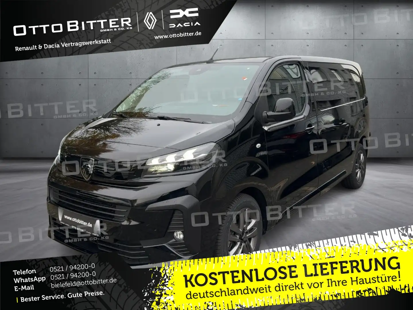 Peugeot Expert Kasten HDi180 EAT8 M L2 AUTOMATIK AHK/ALU Чёрный - 1