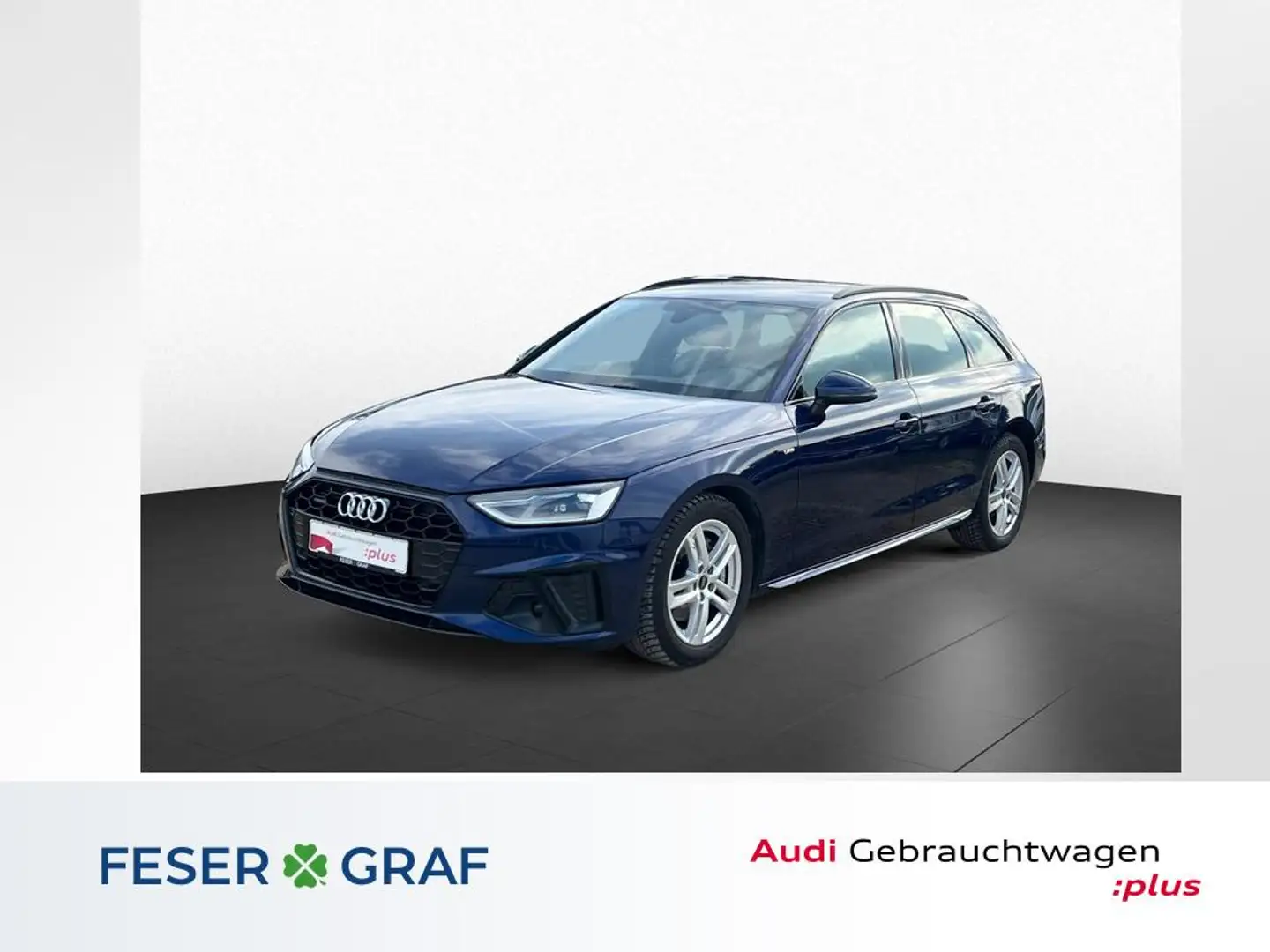 Audi A4 Avant 40 TDI quattro S tr. S line-Kamera-ACC-Leder Blau - 1