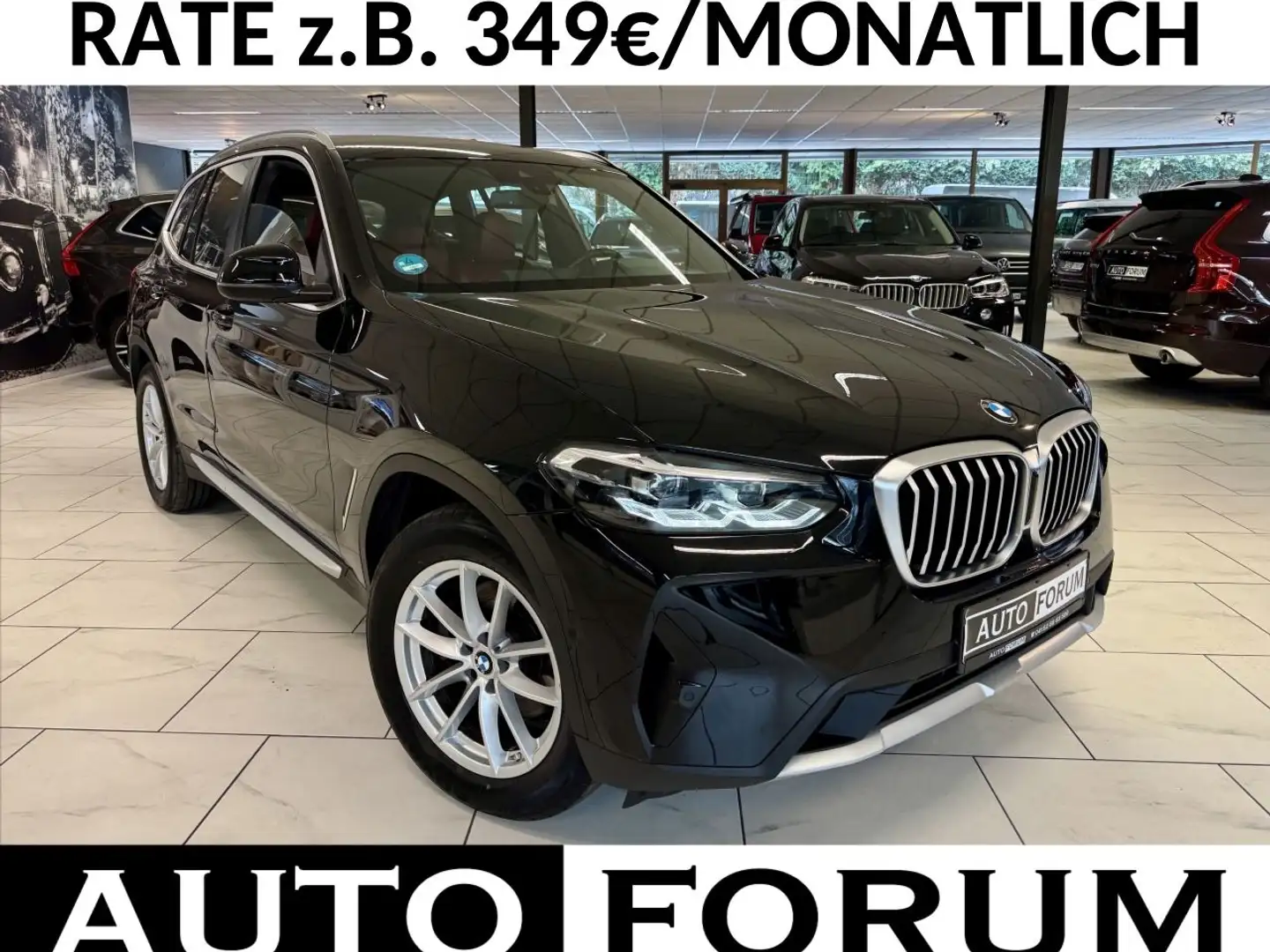 BMW X3 20i xDrive SPORT AUT NAVI AHK CAM LEDER LED Schwarz - 1