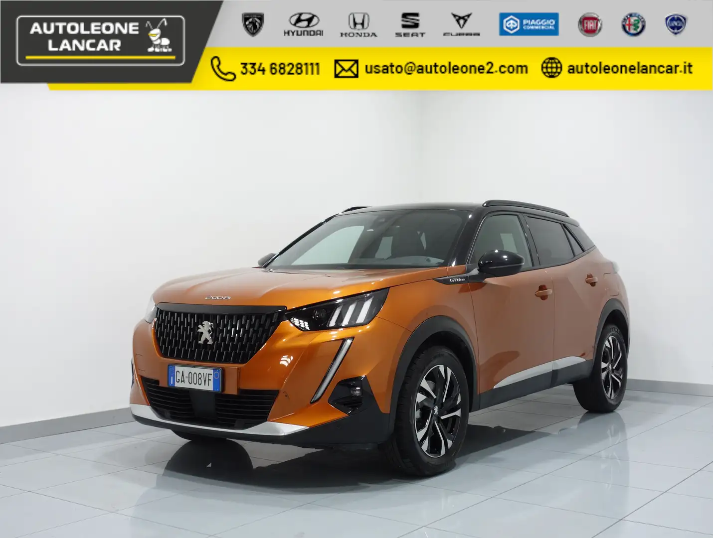 Peugeot 2008 1.5 Bhdi GT Line 130cv EAT8 AUTOMATICA E6 Arancione - 1