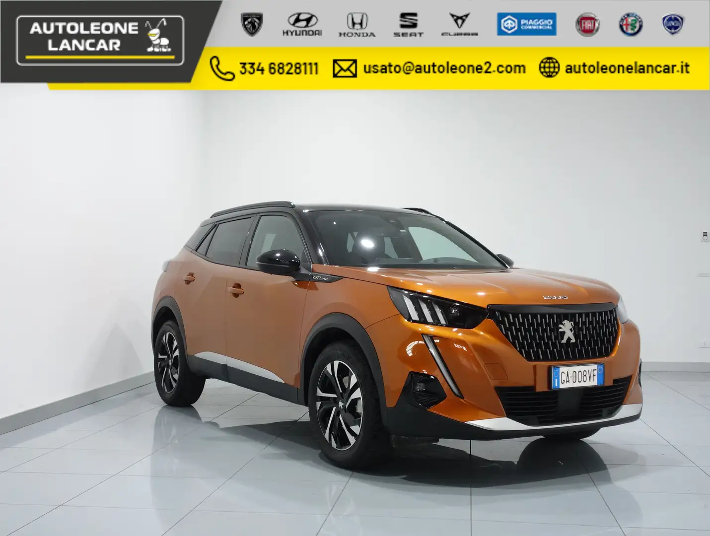 Peugeot 2008 1.5 Bhdi GT Line 130cv EAT8 AUTOMATICA E6 Arancione - 2