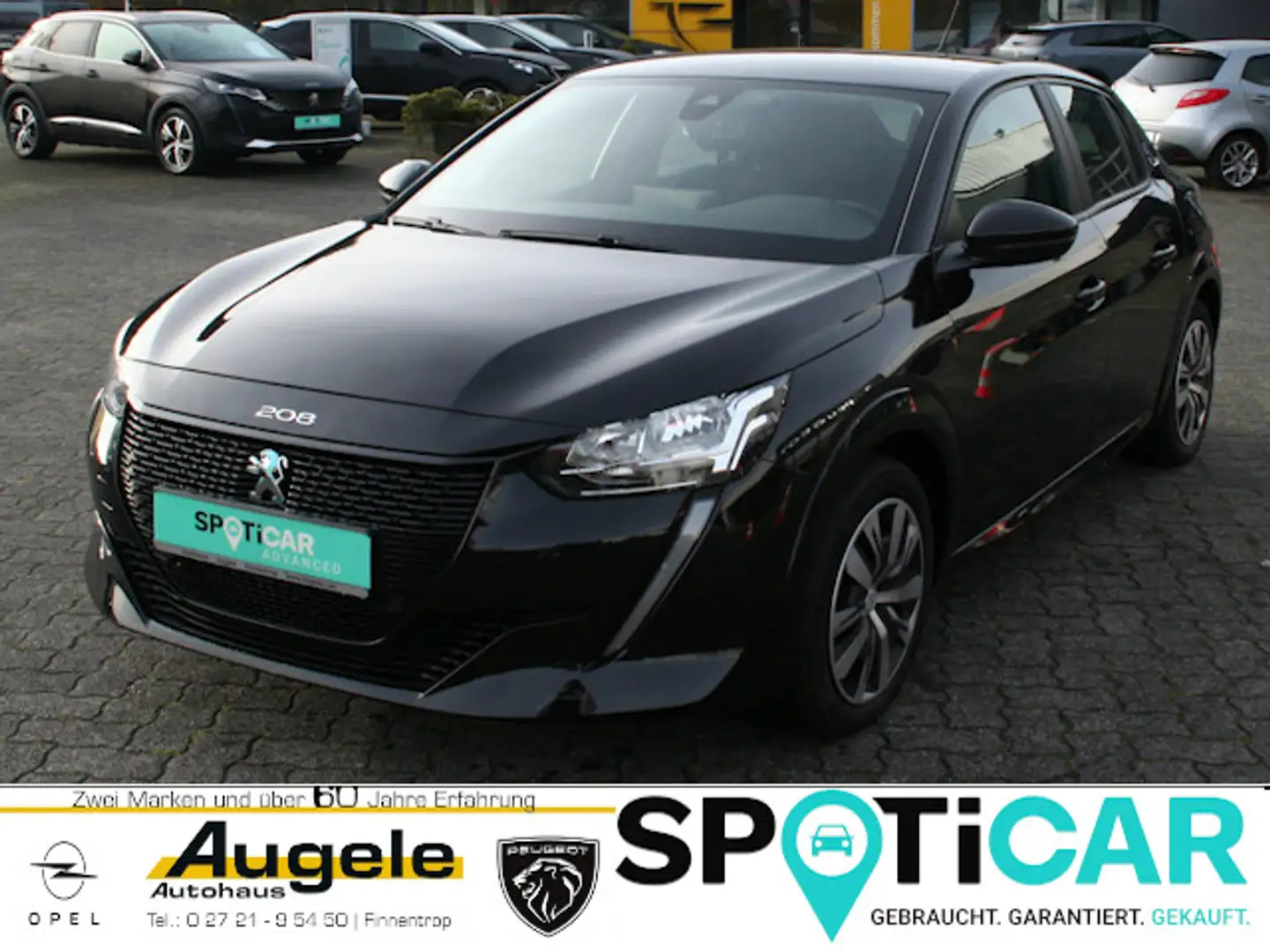 Peugeot e-208 Active 136PS, 11KW On-Board Charger, SHZ, AKKU 92% Schwarz - 1