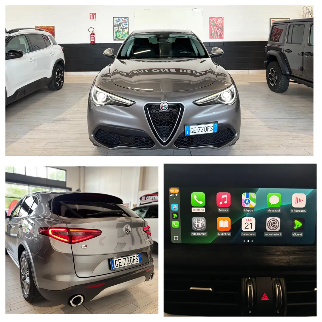 Alfa Romeo Stelvio SUPER Q4 2.2 190CV AT8 FULL OPTIONAL KM. CERT. Grigio - 1