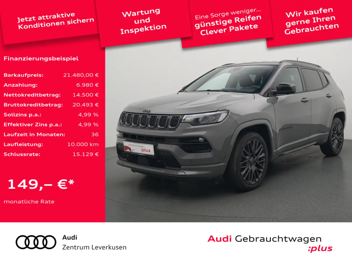 Jeep Compass MultiAir S AUT VIRT LED KAM PDC ACC Schwarz - 1