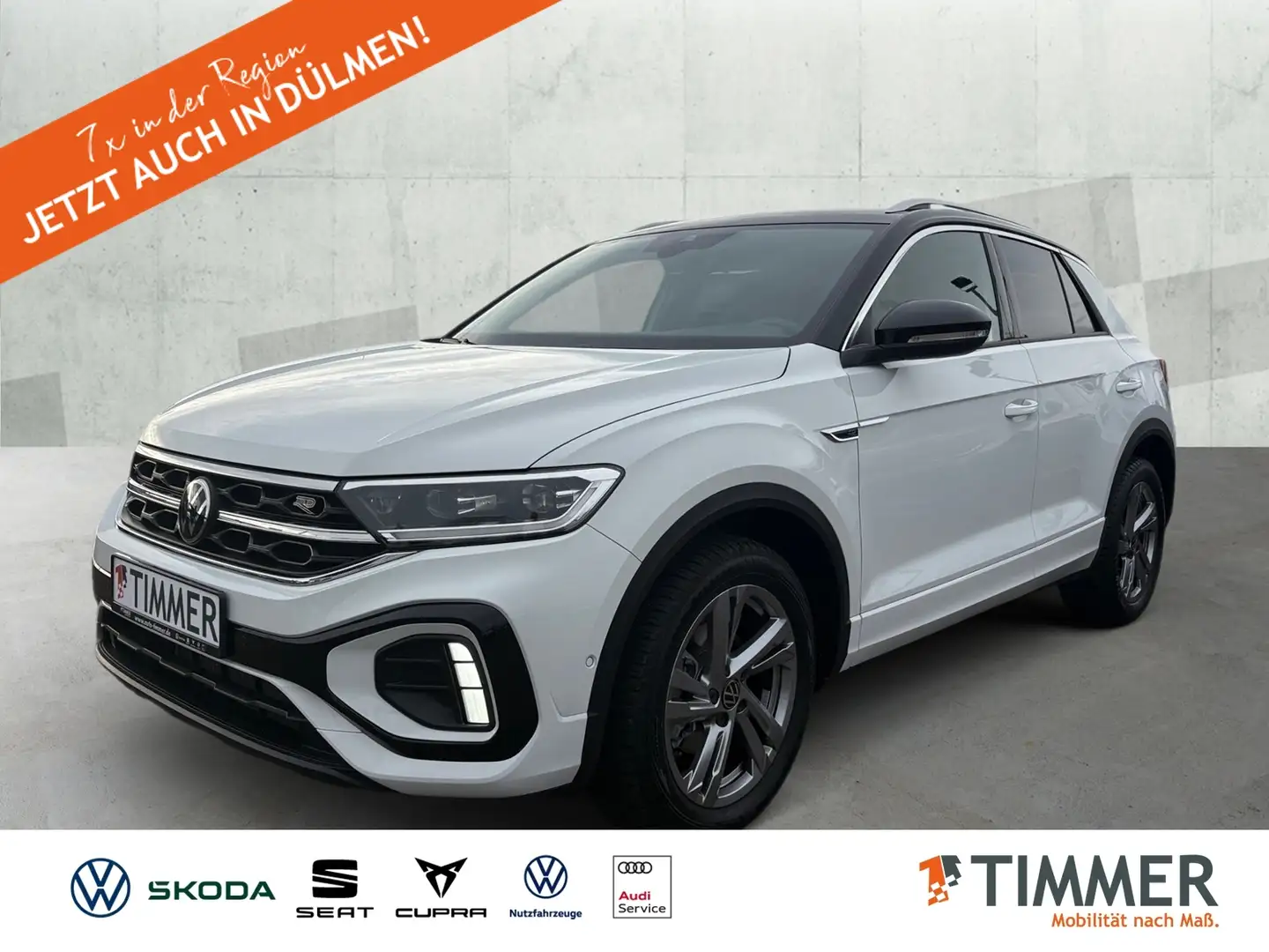 Volkswagen T-Roc 1.5 TSI DSG R-LINE *AHK *LED *ACC *VIRTUAL *RKAM Weiß - 1