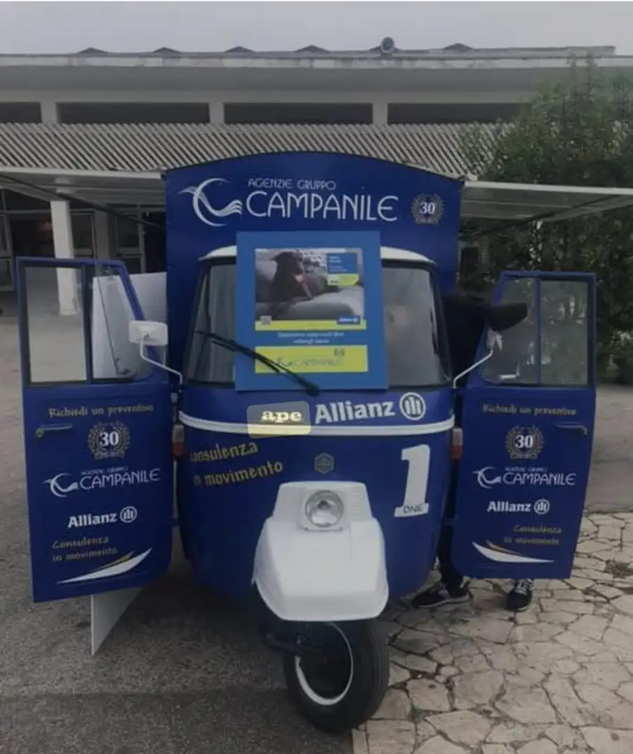 Piaggio Ape allestita uso ufficio , manifestazioni e promozion Blauw - 1