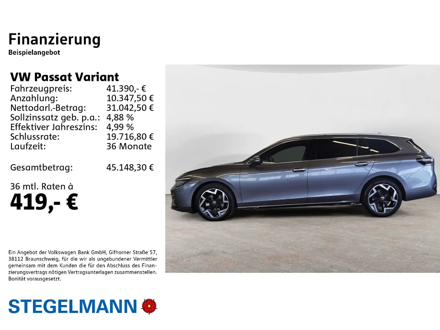 Volkswagen Passat Variant 2.0 TDI DSG Facelift R-Line *LED* Grau - 2