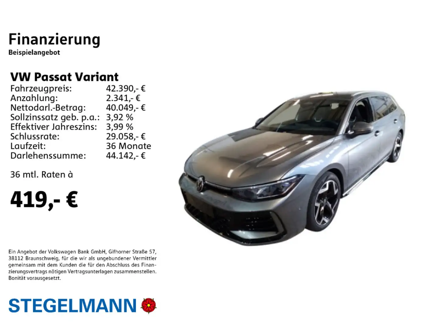 Volkswagen Passat Variant 2.0 TDI DSG Facelift R-Line *LED* Grau - 2
